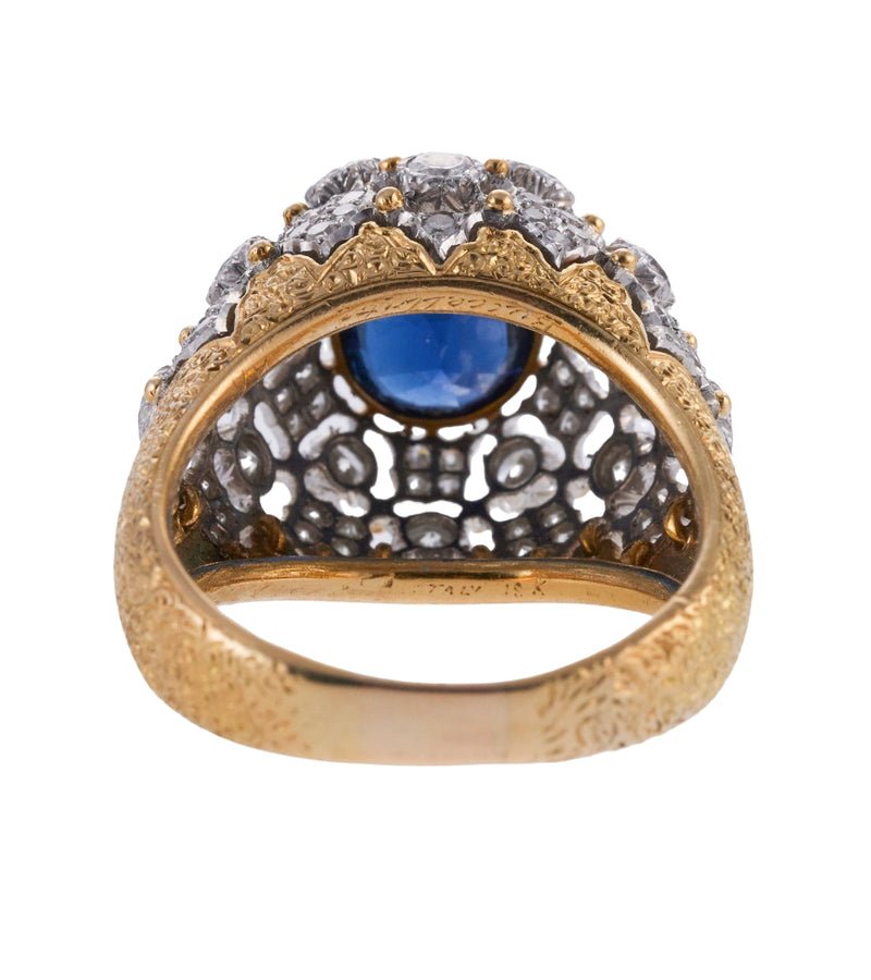Buccellati inspired ruby diamond ring at Deco&Vintage Ltd